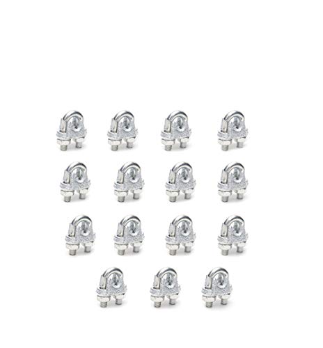 Castuvy 15 Pack Wire Rope Clamp / Wire Clamp 3/8