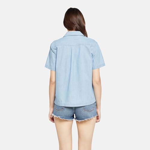 Levi's Sonny Camp Shirt for Women, Medium, Brass Organ
