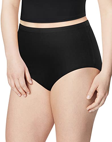 Just My Size Women's Plus Size Cool Comfort Cotton Brief 10-Pack, Assorted, 11