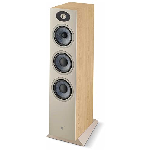 Focal Theva N°3-3-Way Floorstanding Loudspeakers with 6.5-Inch Drivers, Sold Individually, Light Wood - FTHEVAN3LW