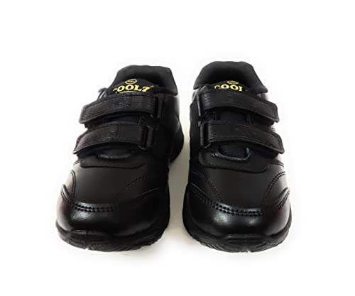 Image of Coolz Unisex Black Formal Uniform School Shoes for Boys and Girls Prime Vel