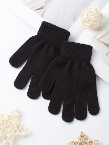 Glooarm 12 Pairs Kids Gloves Winter Toddler Gloves Full Fingers Knit Gloves Children Stretchy Warm Gloves Bulk For Boys Girls thumb #3
