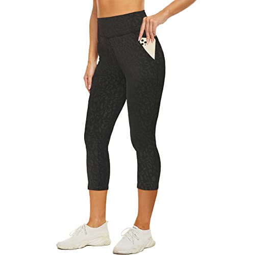 GAYHAY Capri Leggings for Women with Pockets - High Waisted ...