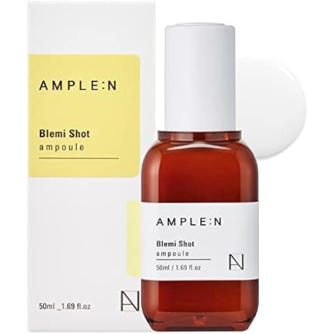 AMPLE:N Blemi Shot Serum – 7 Days Dark Spot Corrector Remover Serum for Face – F or a Brighter & Appearance – Diminishes Dark Spots & Visibly Firms – Niacinamide & Vitamin C, 1.69 fl.oz. Cover