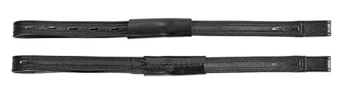 Start Dressage Leder Steigbügelriemen 2,5 cm – Premium weiches Rindsleder, H-Verschluss & Messingbeschläge, Verschiedene Längen, langlebig & komfortabel (Schwarz, 80 cm)