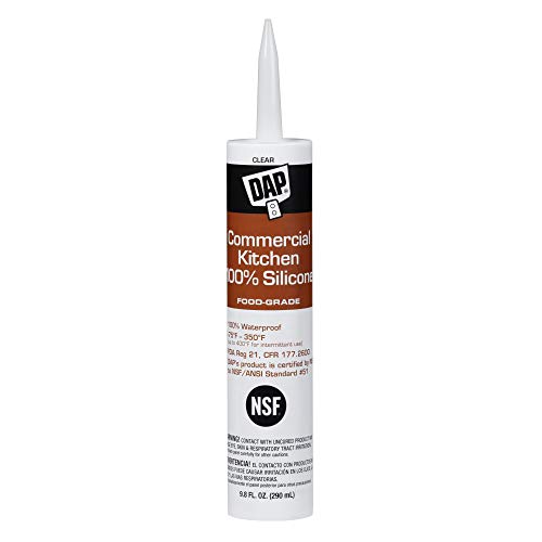 Dap 08658 9.8 Oz Clear 100% Silicone Commercial Kitchen Sealant
