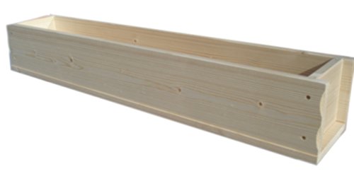 Elmato 14850 Blumenkasten Pflanzenkasten Kiste für Balkon aus Holz, 65x19x16cm