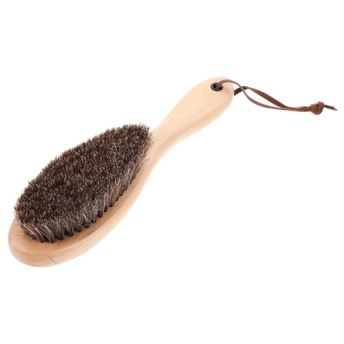 TOYANDONA Cepillo de Madera con Mango para Limpieza y Brillo de Zapatos Cepillo Antiestático de Crin de Caballo para Cuidado de Ropa Herramienta Grande y Colgante para Pulir Calzado y