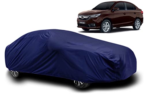 Image of AUCTIMO Waterproof Triple Stitched Fully Elastic Ultra Surface Body Protection Car Cover for Honda Amaze (Navy Look)