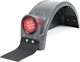 KUAFU Right Fender w/Bulb Compatible with Demco Kar Kaddy Trailer Replacement for 5737 Gray Plastic