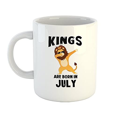 iKraft Coffee Mug | Printed Design – Kings are Born in July | Birthday Mug | Suitable Gift for Loved Once, Cool Buddies and Coffee Lovers – 11oz [325]