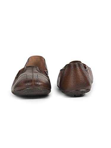 Image of Liberty Healers TLO-04 Casual Slip-On Ballerina Shoes for Women - Cherry & Tan | Comfortable Insole | Lightweight Durable and Cushioned Footbed | Leather Insole Shock Absorption
