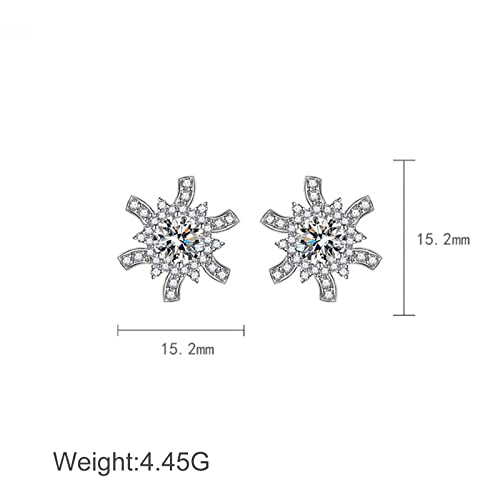 Boucle d'oreille hypoallergénique fleur de zircone le cadeau idéal pour elle
