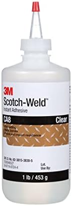 3M Scotch-Weld Instant Adhesive CA8, Clear, 1 Pound Bottle, 1/case
