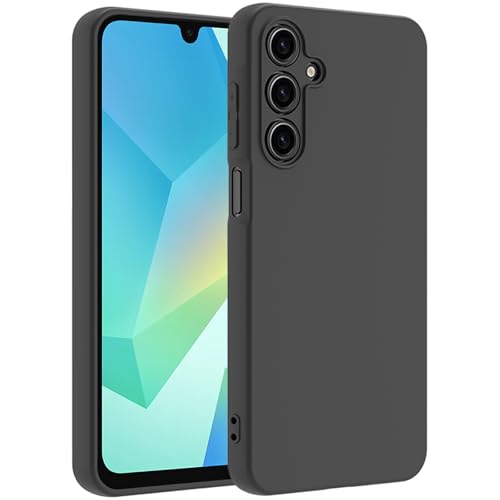 TENOC Phone Case for Samsung Galaxy A16 4G/5G, Black Case Anti-Fingerprint Protective Bumper Matte Cover