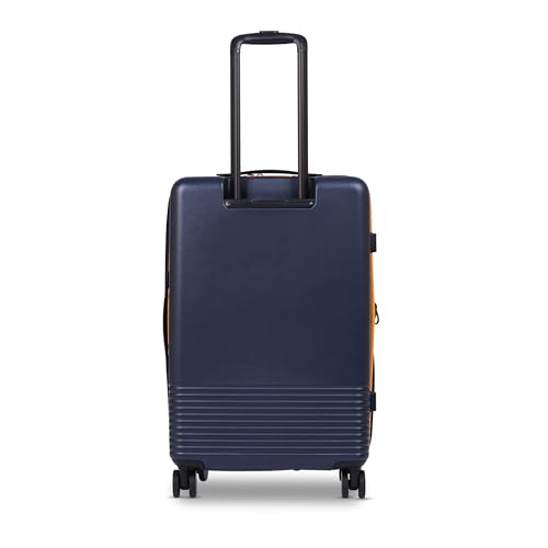 Image of VENTEX Hard Luggage Trolley Bag (Navy-Yellow, Check-in Luggage 28-Inch)