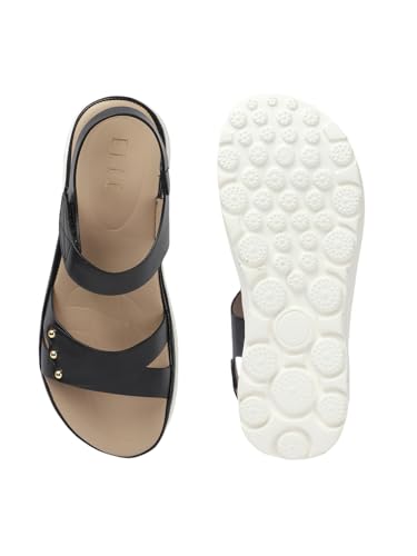 Image of ELLE women Comfortable Flat Round Toe Backstrap fashion Sandal