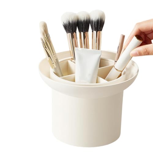 Porte-pinceaux de peinture | Seau multifonction pour pinceaux cosmétiques – Récipient transparent multi-grille pour outils cosmétiques, grande capacité avec couvercle transparent pour cosmétiques,