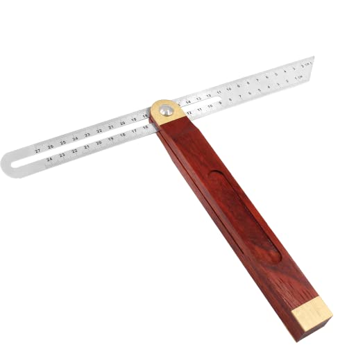 Biaungdo 27Cm/10.6" T-Bevel Gauge Angle Finder, Sliding 360 Degree Adjustable Square Measuring Tool High Precision T Bevel Angle Ruler Protractor With Wood Handle & Metric Marks #TOP1