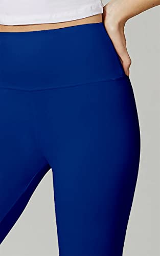 Royal Blue Premium Buttery Soft High Waisted Leggings For Women - 5" Wide Band - Workout Leggings For Women Tummy Control - Small - Medium - Sl5-Full-Royal-Sm #TOP4