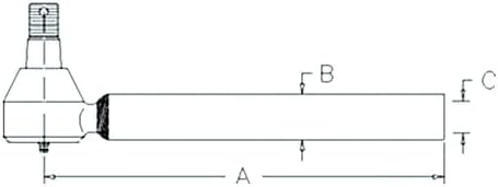 All States Ag Parts Parts A.S.A.P. Tie Rod End - Power Steering Cylinder fits Kubota M110 M108X M105X M9000 M95 M105 3A161-62920