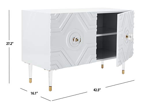 Safavieh Couture Home Zayn Contemporary Light Grey And Gold 2-Door Sideboard #TOP1