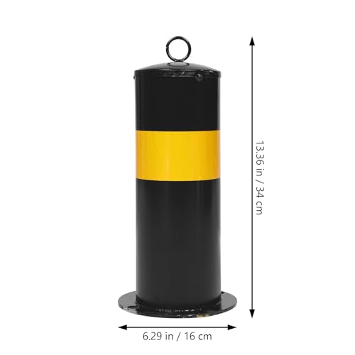 Colonne de circulation acier noir pour stopper les chocs sur bâtiment