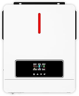 Y&H 4.2KW 24VDC Solar Hybrid Inverter AC220V Two Load Output Power, On/Off-Grid Built in 120A MPPT Solar Charger Max PV Power 6200W Input, for 48V Lead Acid/Lithium Battery, Supports Battery-Free use