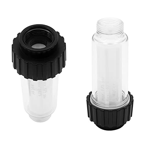 DERASL Wasserfilter für Kärcher 4.730-059.0 47300590 für Hochdruckreiniger 3/4 Zoll Anschluss (mit Filterkartusche) für Kärcher K2 K3 K4 K5 K6 K7-3 Pack