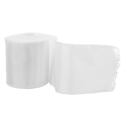 HOLIDYOYO Cinta de Fibra de Vidrio Aislante Térmica para Tuberías 10 Cm X 50 M, Resistente Alta Temperatura, Enrollado Reforzado para Plomería, Hvac y Automotriz, Cinta de Refuerzo