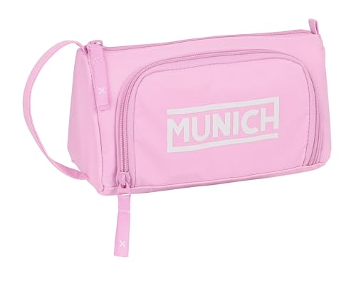Trousse de qualité supérieure Safta Munich Rosa, finitions et tissu haute résistance