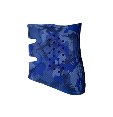 Tactical Grip Sleeve for Glock 17 19 19x 20 21 22 23 25 31 32 34 35 37 38 41 43x 44 45 48 (15 Colors) (Fully Washable) (Blue Camo) - Thumbnail 2
