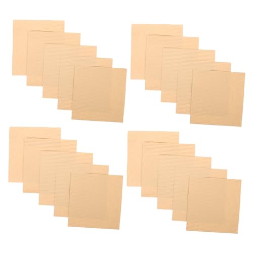 Ciieeo 100pcs Corrugated Pizza Paper Pads Oil-resistant Liners Baking Mats Pizza Box Liners Food Wrapping Paper Versatile Kitchen Tools