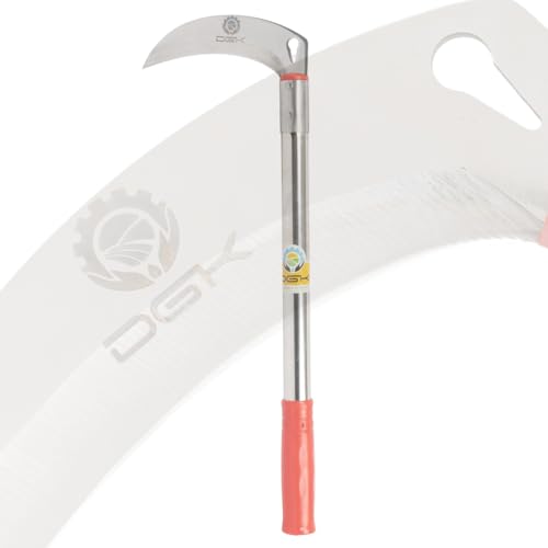 Image of Heavy Duty Agricultural Sickle | SS High Carbon Steel Blade | Lightweight Handheld Farming & Gardening Tool for Grass, Crop & Weed Cutting