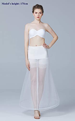 BEAUTELICATE Petticoat onderrok hoepelrok dames rockabilly A-lijn lang voor bruiloft bruidsjurk avondjurk wit - Image 6