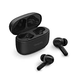 Philips TAT1109BK/97 Auricolari True Wireless Bluetooth 5.4 con driver dinamici da 10 mm, bassi profondi, chiamate chiare, design ergonomico, custodia di ricarica tascabile - Nero