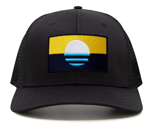 Image of International Tie City Hat for Men and Women, Adjustable Snapback Trucker Baseball Cap with Embroidered Patch
