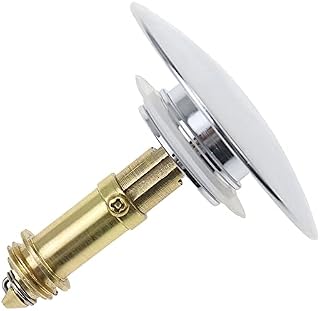 UYUYong Pop Up Sink Plugs 66mm Bathroom Basin Plug Basin Pop Up Click Clack Spring Brass Plug Bolt Bathroom Sink Drain Plug Stopper Set for Kitchen Bathroom Sink - Brass Chrome Plating