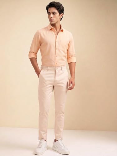 Image of Cozytton Men's Pure Cotton Solid Stylish Casual & Formal Wear Shirt | Stylish Regular Fit Full Sleeve Comfortable Office Party Trendy Shirt - Multi Color