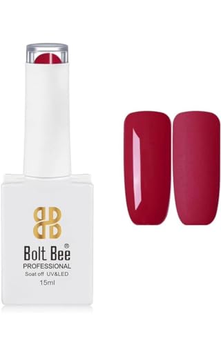 Image of Bolt Bee Red Color Gel Nail Polish Soak Off UV Gel 15ML DIY at Home Manicure Salon Nail Art