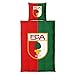 Produktbild FC Augsburg FCA Bettwäsche ** Gestreift ** in 135 x 200 cm und 80 x 80 cm, Baumwolle, Reißverschluss