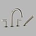 Brizo T67475-BN Odin 4-Hole Roman Tub With Hand Shower, Brushed Nickel