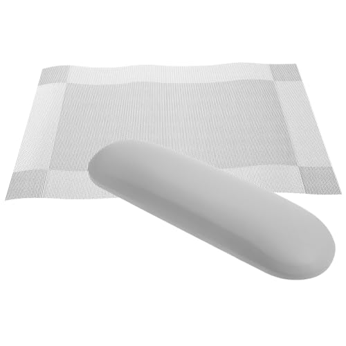 AUTSUPPL 1 セット マニキュアハンドピロー サロン用ネイルアームレスト枕 マニキュアアームレスト枕とマット マニキュア用ハンドレストピロー ネイルアームレストピロー 爪用革肘掛け枕 肌