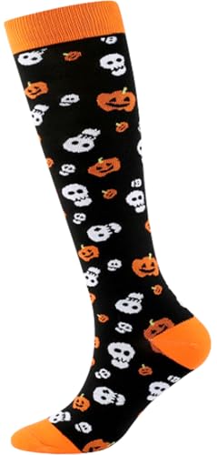 Image of Women's Knee High Compression Socks for Running Work Support Nurses Pregnancy Travel,Colorful Over The Calf Socks,#W402