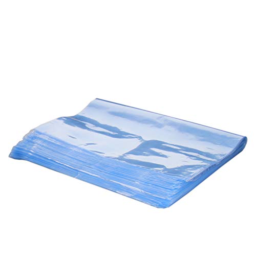 Othmro Shrink Bags, PVC Heat Shrink Wrap Bags, 18 x 30cm Shrinkable Wrapping Packaging Bags Industrial Packaging Sealer Bags,Light Blue 100pcs