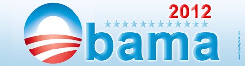 Obama 2012 Magnetic Bumper Sticker -Pro Obama