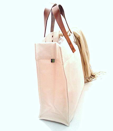 leather strap tote bag