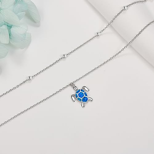 Image of POPLYKE 925 Sterling Silver Double Layered Chain Evil Eye Daisy Sunflower Butterfly Anklets for Women Holiday Beach Crystal Ankle Bracelet Dainty Evil Eye Jewelry
