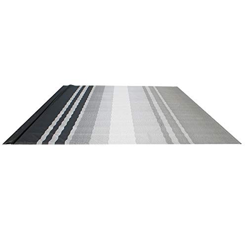 Aleko Rv Awning Fabric Replacement| 13' Ft W X 8' Ft L Vinyl Awning| Uv Protection, Resistant Cover, Sun Shade, Rv Awning Replacement| Camper Accessories For Travel Trailer| Black Stripes #TOP2