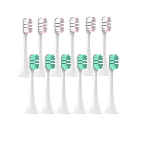 �݊���������܂��V���I�~MIJIA 4/12PCS �����p�u���V�w??�b�h - T300/T500/T700 Sonic Tooth �\�t�g�ѐ^��p�b�P�[�W�ɑΉ�(6Pink 6Green)